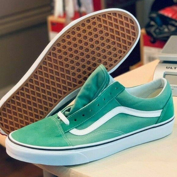 Vans OLD SKOOL Skate Shoes WOMENS Deep Grass Green - Picture 3 of 8